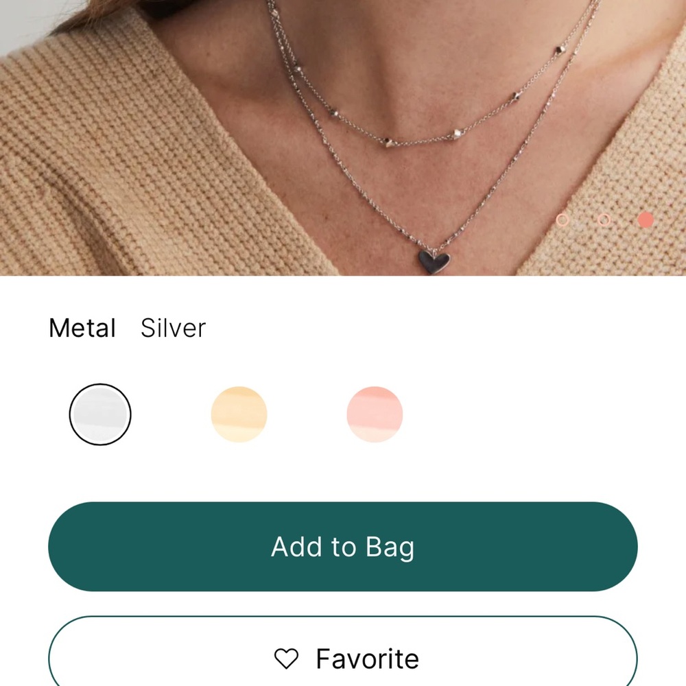 Kendra Scott Ari Heart multi strand necklace